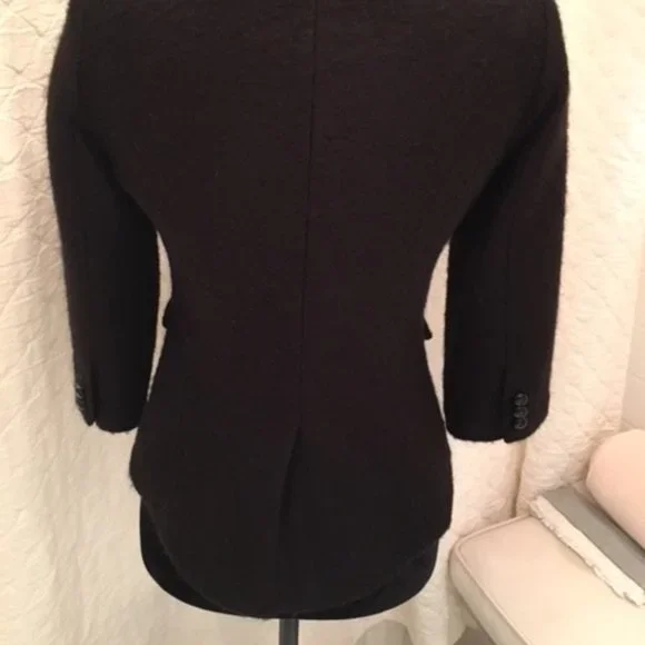 SMYTHE 3/4 sleeve black mohair blazer - Picture 2 of 4